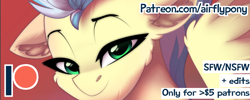 Size: 988x396 | Tagged: safe, artist:airfly-pony, imported from derpibooru, misty fly, pony, patreon, patreon logo, patreon preview