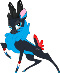 Size: 3818x4626 | Tagged: safe, artist:rulo6000, derpibooru exclusive, imported from derpibooru, velvet reindeer, oc, oc only, oc:divo, deer, reindeer, them's fightin' herds, cloven hooves, community related, female, looking at you, power point, simple background, solo, transparent background, velvet (tfh)