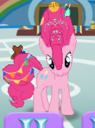 Size: 136x183 | Tagged: safe, imported from derpibooru, pinkie pie, the last problem, gameloft, gameloft shenanigans, looking at you, older, older pinkie pie