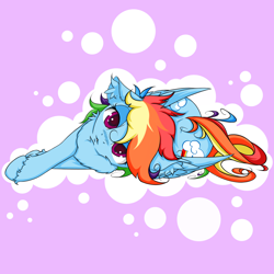 Size: 2500x2500 | Tagged: safe, artist:rurihal, imported from derpibooru, rainbow dash, pegasus, pony, both cutie marks, chest fluff, cute, dashabetes, ear fluff, female, looking at you, solo