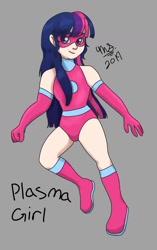 Size: 1024x1628 | Tagged: safe, artist:mirahellosnow, imported from derpibooru, twilight sparkle, human, humanized, magic gaia, plasma girl, superhero