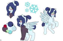 Size: 2008x1334 | Tagged: safe, artist:liefsong, imported from derpibooru, oc, oc only, oc:flurry, cutie mark, glasses, reference, simple background