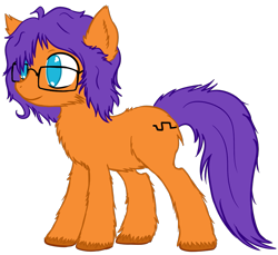 Size: 925x847 | Tagged: safe, artist:homumu, imported from derpibooru, oc, oc only, oc:sine, earth pony, pony, chest fluff, earth pony oc, glasses, messy mane, simple background, smiling, transparent background, unshorn fetlocks