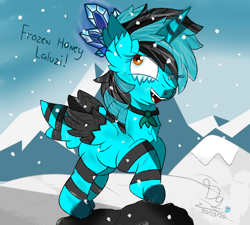 Size: 1200x1080 | Tagged: safe, artist:diamondgreenanimat0, imported from derpibooru, oc, bee, horse, insect, girly, ice