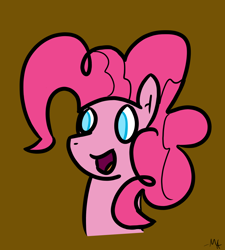 Size: 900x1000 | Tagged: safe, artist:moonahd, imported from derpibooru, pinkie pie, earth pony, pony, female, mare, open mouth, simple background, solo