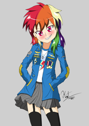 Size: 2480x3508 | Tagged: safe, artist:heart324, imported from derpibooru, rainbow dash, human, equestria girls, female, human coloration, humanized