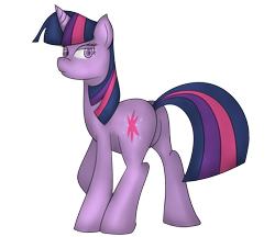 Size: 2500x2160 | Tagged: safe, artist:dizaster321, imported from derpibooru, twilight sparkle, pony, unicorn, female, looking back, simple background, solo, transparent background, twilight is not amused, twilight sparkle is not amused, unamused, unicorn twilight