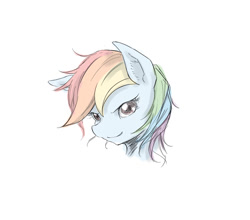 Size: 800x703 | Tagged: safe, artist:abspony, imported from derpibooru, rainbow dash, pony, bust, female, portrait, simple background, solo, white background