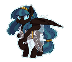 Size: 1150x989 | Tagged: safe, artist:spetu, imported from derpibooru, oc, oc only, oc:insomnia, pegasus, pony, clothes, female, mare, offspring, parent:nightmare moon, parent:somnambula, see-through, simple background, solo, transparent background