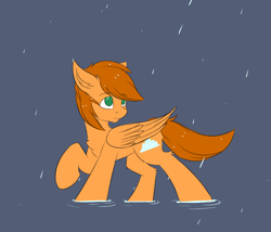 Size: 3500x3000 | Tagged: safe, artist:snowstormbat, imported from derpibooru, oc, oc only, oc:dawn daze, pegasus, pony, looking up, male, rain, simple background, sketch, solo, stallion