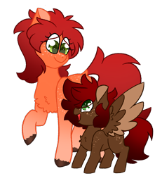 Size: 3573x3874 | Tagged: safe, artist:crazysketch101, imported from derpibooru, oc, oc only, oc:tictoc, oc:time turner, pegasus, pony, chest fluff, duo, simple background, transparent background