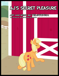 Size: 3400x4400 | Tagged: safe, artist:yelowcrom, derpibooru exclusive, imported from derpibooru, applejack, earth pony, pony, comic:aj's secret pleasure, barn, female, mare, solo