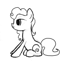 Size: 800x800 | Tagged: safe, artist:nimaru, imported from derpibooru, oc, oc only, earth pony, pony, monochrome, solo