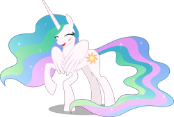 Size: 10000x6703 | Tagged: safe, artist:chrzanek97, edit, editor:slayerbvc, imported from derpibooru, vector edit, princess celestia, alicorn, pony, accessory-less edit, barehoof, blushing, covering, cute, cutelestia, embarrassed, female, mare, missing accessory, raised hoof, shy, simple background, solo, transparent background, vector, we don't normally wear clothes, wing hands, wings