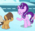 Size: 526x470 | Tagged: safe, imported from derpibooru, screencap, dumbbell, hoops, starlight glimmer, pegasus, pony, unicorn, the cutie re-mark, animated, cropped, female, foal, offscreen character, s5 starlight