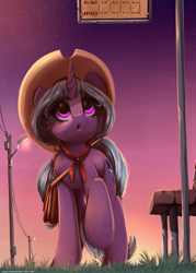 Size: 2500x3500 | Tagged: safe, artist:skitsniga, artist:skitsroom, derpibooru exclusive, imported from derpibooru, oc, oc only, oc:eleane tih, pony, unicorn, bronybait, chest fluff, cute, female, free hugs, hat, looking up, mare, sign, solo