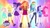Size: 1280x720 | Tagged: safe, imported from derpibooru, screencap, applejack, fluttershy, pinkie pie, rainbow dash, rarity, sci-twi, sunset shimmer, twilight sparkle, cheer you on, equestria girls, spoiler:eqg series (season 2), converse, female, humane five, humane seven, humane six, rarity peplum dress, shoes