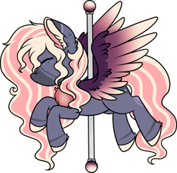Size: 903x885 | Tagged: safe, artist:kryptidkitty, artist:mourningfog, imported from derpibooru, oc, oc only, pegasus, pony, carousel, simple background, solo, transparent background
