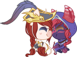 Size: 744x555 | Tagged: safe, artist:kryptidkitty, artist:mourningfog, imported from derpibooru, oc, pegasus, pony, unicorn, league of legends, miss fortune (league of legends), simple background, transparent background, xayah