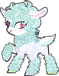 Size: 502x648 | Tagged: safe, artist:kryptidkitty, artist:mourningfog, imported from derpibooru, oc, oc only, pony, sheep, simple background, solo, transparent background