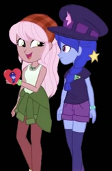 Size: 677x1034 | Tagged: safe, imported from derpibooru, raspberry lilac, space camp, space camp (character), equestria girls, equestria girls series, female, heart, lesbian, love, shipping, spacelilac