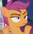 Size: 928x940 | Tagged: safe, imported from derpibooru, screencap, scootaloo, pony, growing up is hard to do, cropped, faic, female, hooves up, mismatched eyes, reaction image, scootaloo is not amused, solo, unamused