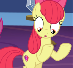 Size: 1006x937 | Tagged: safe, imported from derpibooru, screencap, apple bloom, pony, growing up is hard to do, bipedal, cropped, female, older, older apple bloom, solo