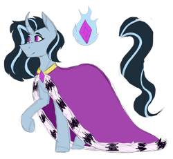 Size: 1280x1176 | Tagged: safe, artist:scarletrosetheartist, imported from derpibooru, oc, pony, unicorn, clothes, curved horn, female, horn, mare, next generation, offspring, parent:king sombra, parent:trixie, parents:trixbra, robe, simple background, transparent background