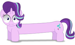 Size: 1250x750 | Tagged: safe, artist:spellboundcanvas, imported from derpibooru, starlight glimmer, pony, unicorn, :i, female, long glimmer, long pony, mare, meme, simple background, solo, transparent background