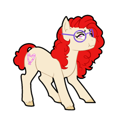 Size: 908x832 | Tagged: safe, artist:clarity83, imported from derpibooru, twist, earth pony, pony, colored hooves, cute, digital art, female, glasses, mare, no pupils, older twist, scrunchy face, simple background, solo, twistabetes, unshorn fetlocks, white background