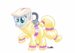 Size: 4096x2892 | Tagged: safe, artist:bbqninja501st, artist:stewart501st, imported from derpibooru, oc, oc only, oc:cotton socks, pony, hazmat suit, not sweetie belle