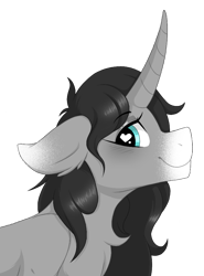 Size: 741x1000 | Tagged: safe, artist:melodytheartpony, imported from derpibooru, oc, oc only, oc:fume hood, pony, unicorn, curved horn, cute, female, floppy ears, fluffy, heart eyes, horn, looking at you, simple background, solo, transparent background, wingding eyes, ych result