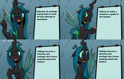 Size: 1422x911 | Tagged: safe, artist:pony-berserker edits, edit, imported from derpibooru, queen chrysalis, /mlp/, 4chan, chrysalis' plan, comic, felonius gru, gru, gru's plan, meme, newfag, oldfag