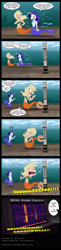 Size: 875x3609 | Tagged: safe, artist:niban-destikim, imported from derpibooru, applejack, rarity, angler fish, mermaid, equestria girls, applejerk, belly button, bloop, bubble, burp, clothes, comic, commission, context in description, dialogue, disney, dress, duo, duo female, eyes closed, female, food, hand rubbing, hydrophone, inhaling, mermaidized, monitor, motion blur, noaa, ocean, offscreen character, onomatopoeia, open mouth, pineapple, pointing, prank, puffy cheeks, question mark, rarity is not amused, ripped dress, screen, seashell bra, smiling, species swap, spectrogram, speech bubble, spongebob squarepants, the little mermaid, unamused, underwater, wide eyes
