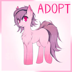 Size: 1000x1000 | Tagged: safe, artist:shoggoth-tan, imported from derpibooru, oc, pony, adoptable, auction, chest fluff, ear fluff