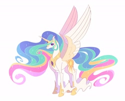 Size: 2600x2100 | Tagged: safe, artist:fwipfwop, imported from derpibooru, princess celestia, alicorn, pony, alternate design, crown, female, helmet, jewelry, mare, regalia, simple background, solo, unshorn fetlocks, white background