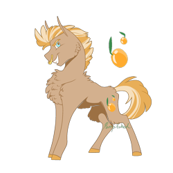 Size: 1800x1800 | Tagged: safe, artist:parrpitched, imported from derpibooru, oc, oc:orange fizzle pop, earth pony, pony, chest fluff, magical lesbian spawn, male, nose piercing, nose ring, offspring, parent:spitfire, parent:tempest shadow, piercing, simple background, solo, stallion, transparent background