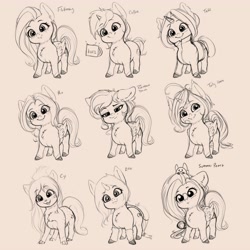 Size: 4000x4000 | Tagged: safe, artist:miokomata, imported from derpibooru, fluttershy, rainbow dash, oc, oc:ciy, oc:coffee, oc:dazzling talents, oc:ero-bee, oc:mio, oc:summer peach, alicorn, cat, cat pony, earth pony, original species, pegasus, pony, unicorn, alicorn oc, chest fluff, clothes, coffee mug, colored hooves, female, floppy ears, freckles, freckleshy, horn, lineart, mare, mug, simple background, sketch, wings