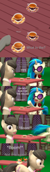 Size: 1920x6480 | Tagged: safe, artist:papadragon69, imported from derpibooru, dj pon-3, octavia melody, vinyl scratch, comic:spike's cyosa, secret of my excess, 3d, comic, cup, cyoa, food, implied spike, running away, sfm pony, source filmmaker, tea, teacup