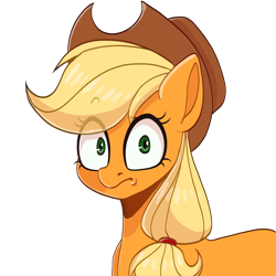 Size: 3000x3000 | Tagged: safe, artist:tuzz-arts, imported from derpibooru, applejack, earth pony, pony, cowboy hat, eye clipping through hair, female, hat, high res, looking at you, mare, simple background, solo, transparent background