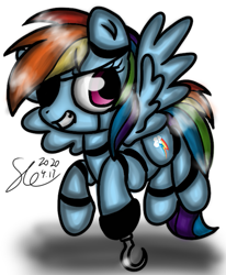 Size: 587x712 | Tagged: safe, artist:starflashing twinkle, imported from derpibooru, rainbow dash, pegasus, pony, robot, robot pony, backwards cutie mark, crossover, cutie mark, evil, eye mask, five nights at freddy's, foxy, foxy dash, hook, hooves, pirate, roboticization, shadow, simple background, tail, white background