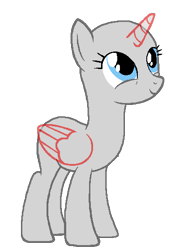 Size: 400x558 | Tagged: safe, artist:beanbases, imported from derpibooru, oc, oc only, alicorn, pony, alicorn oc, base, eyelashes, horn, looking up, simple background, smiling, solo, transparent background, wings