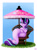 Size: 4000x5401 | Tagged: safe, artist:poecillia-gracilis19, imported from derpibooru, starlight glimmer, pony, unicorn, chair, female, long glimmer, long pony, mare, meme, ponified meme, sitting, smiling, solo, umbrella