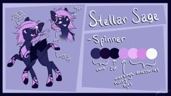 Size: 1024x576 | Tagged: safe, artist:mindlesssketching, imported from derpibooru, oc, oc only, oc:stellar sage, original species, female, solo, spinner