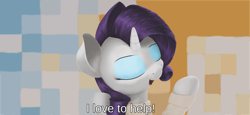 Size: 1920x885 | Tagged: safe, artist:vultraz, imported from derpibooru, rarity, pony, unicorn, clothes, eyes closed, female, linus tech tips, open mouth, solo, sweater, techlinked