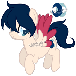 Size: 2273x2275 | Tagged: safe, artist:skulifuck, imported from derpibooru, oc, oc only, oc:moonwise, pegasus, pony, pegasus oc, simple background, smiling, solo, transparent background, two toned wings, watermark, wings