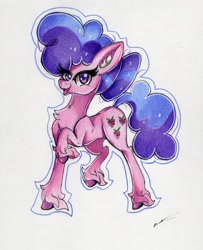 Size: 2415x2981 | Tagged: safe, artist:luxiwind, imported from derpibooru, berry blend, berry bliss, pony, female, friendship student, high res, solo, traditional art