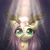 Size: 1501x1489 | Tagged: safe, artist:radioaxi, artist:reterica, imported from derpibooru, part of a set, fluttershy, pony, antlers, branches for antlers, bust, crepuscular rays, female, front view, full face view, light, looking at you, mare, portrait, solo, stray strand