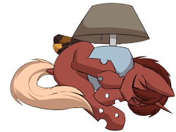 Size: 1729x1290 | Tagged: source needed, useless source url, safe, artist:beardie, imported from derpibooru, oc, oc only, oc:red flux, changeling, changeling oc, eyebrows, eyebrows visible through hair, eyes closed, horn, lamp, lying down, male, on side, simple background, solo, transparent background