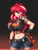 Size: 1145x1500 | Tagged: safe, artist:ciderpunk, imported from derpibooru, sunset shimmer, human, equestria girls, belly button, belt, big breasts, breasts, busty sunset shimmer, clothes, cyberpunk, female, fishnet clothing, fishnets, gloves, hand on hip, human coloration, humanized, jacket, looking at you, midriff, sexy, shorts, smiling, solo, sultry pose, teenager, tomboy